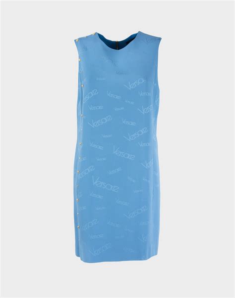 vestito versace azzurro